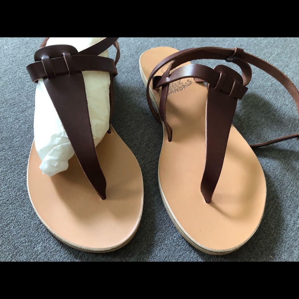 Ancient Greek Estia Sandals (Brown, 39)